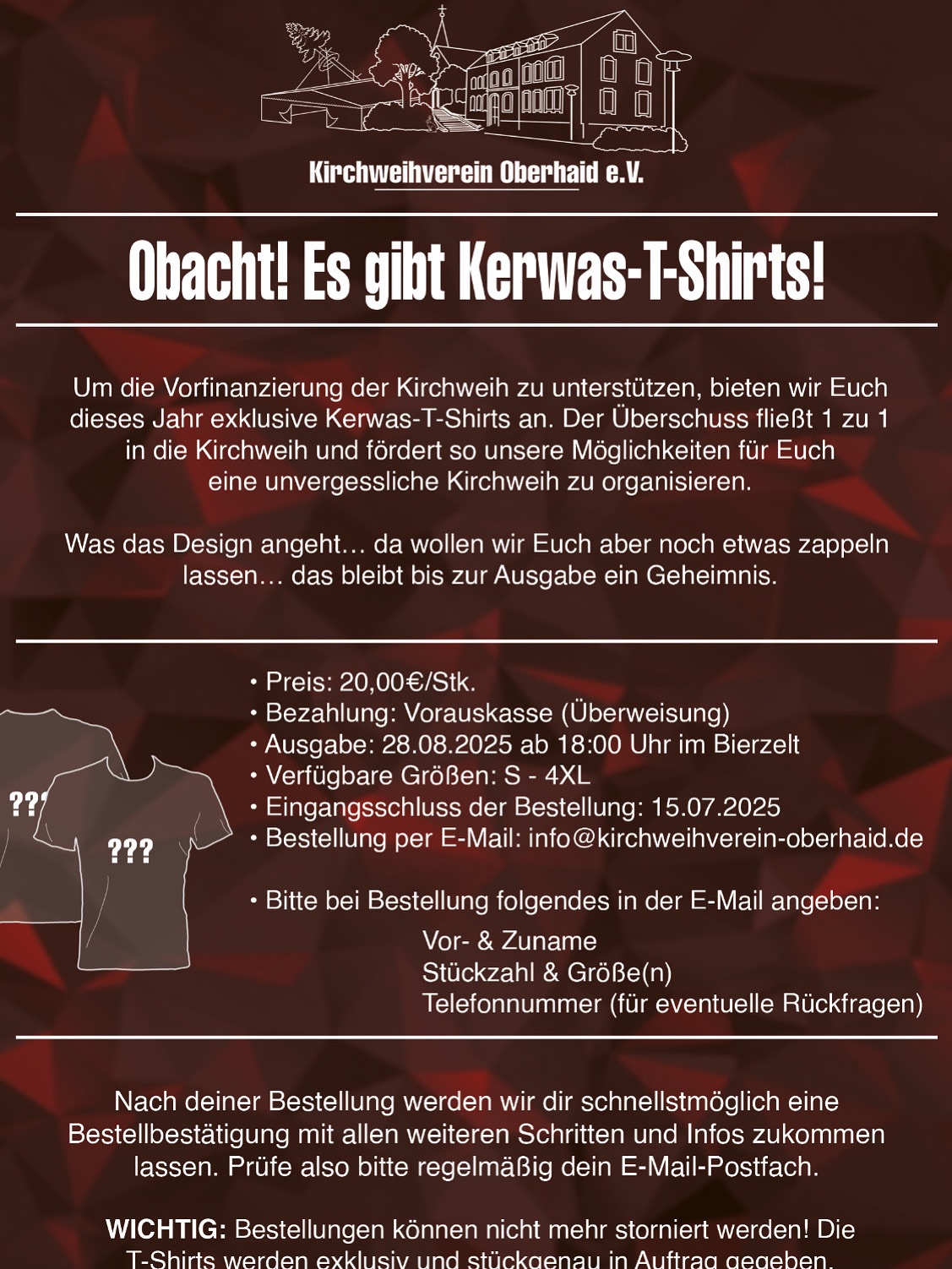 Kerwas T-Shirt 2025 – Vorbestellung